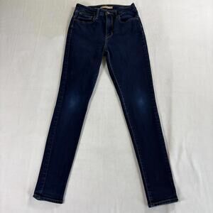 Levi's 721 High Rise Skinny Jeans Women Size 27x30 Dark Wash Stretch Denim